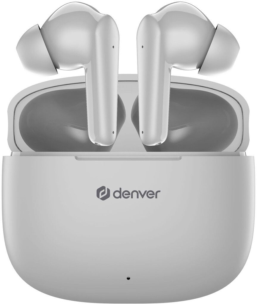 DENVER TWE-48GR - True wireless-hodetelefoner med mikrofon - i øret - Bluetooth - grå