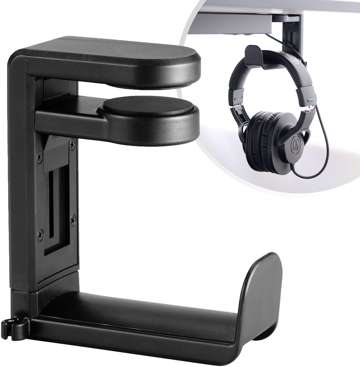 Desire2 Skrivebordsmontert Holder Til Hodetelefoner/headsett Svart