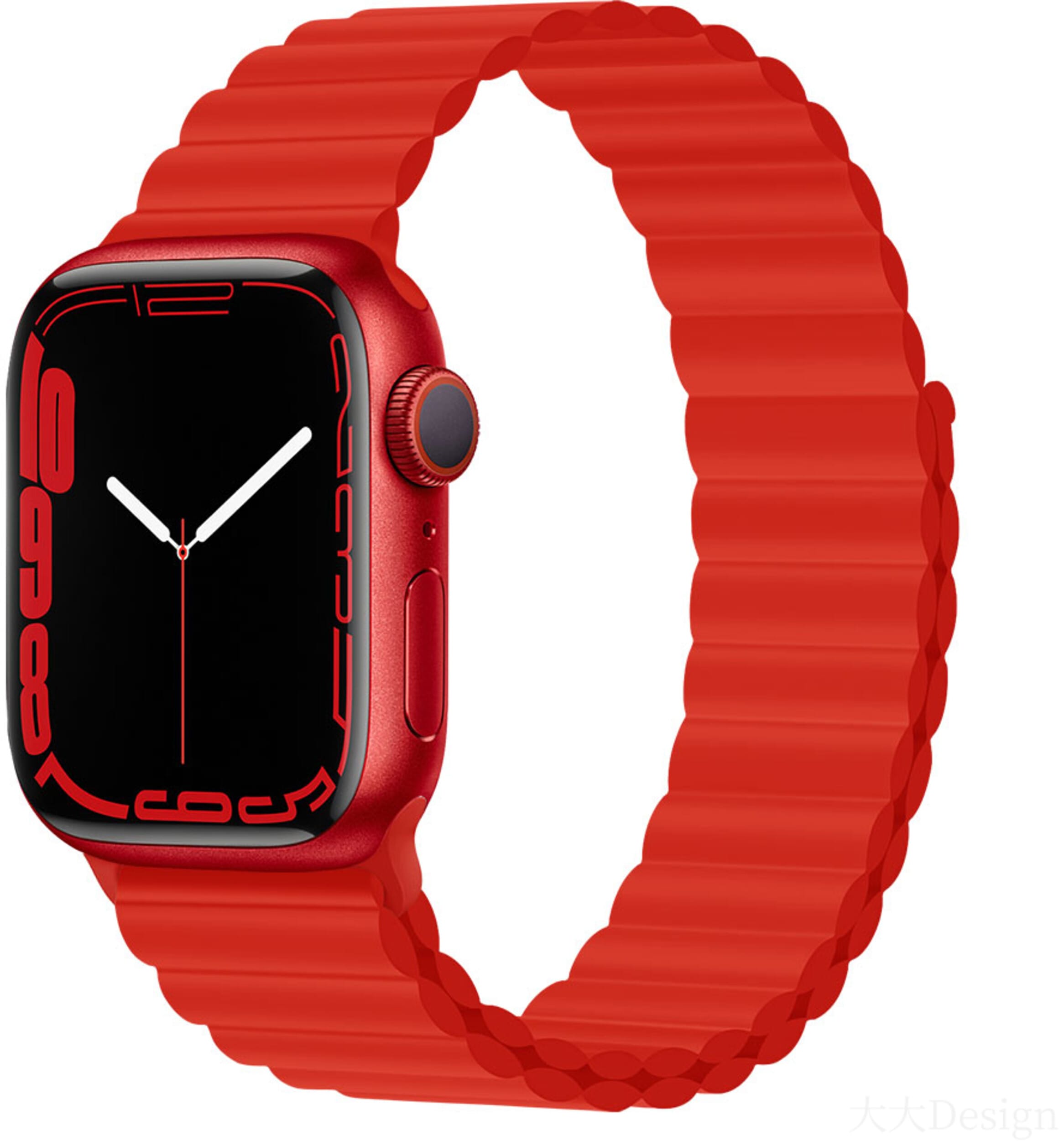 Devia Sport3 Silicone Magnet Watch Band (Watch 49/46/45/44/42mm) - RØd