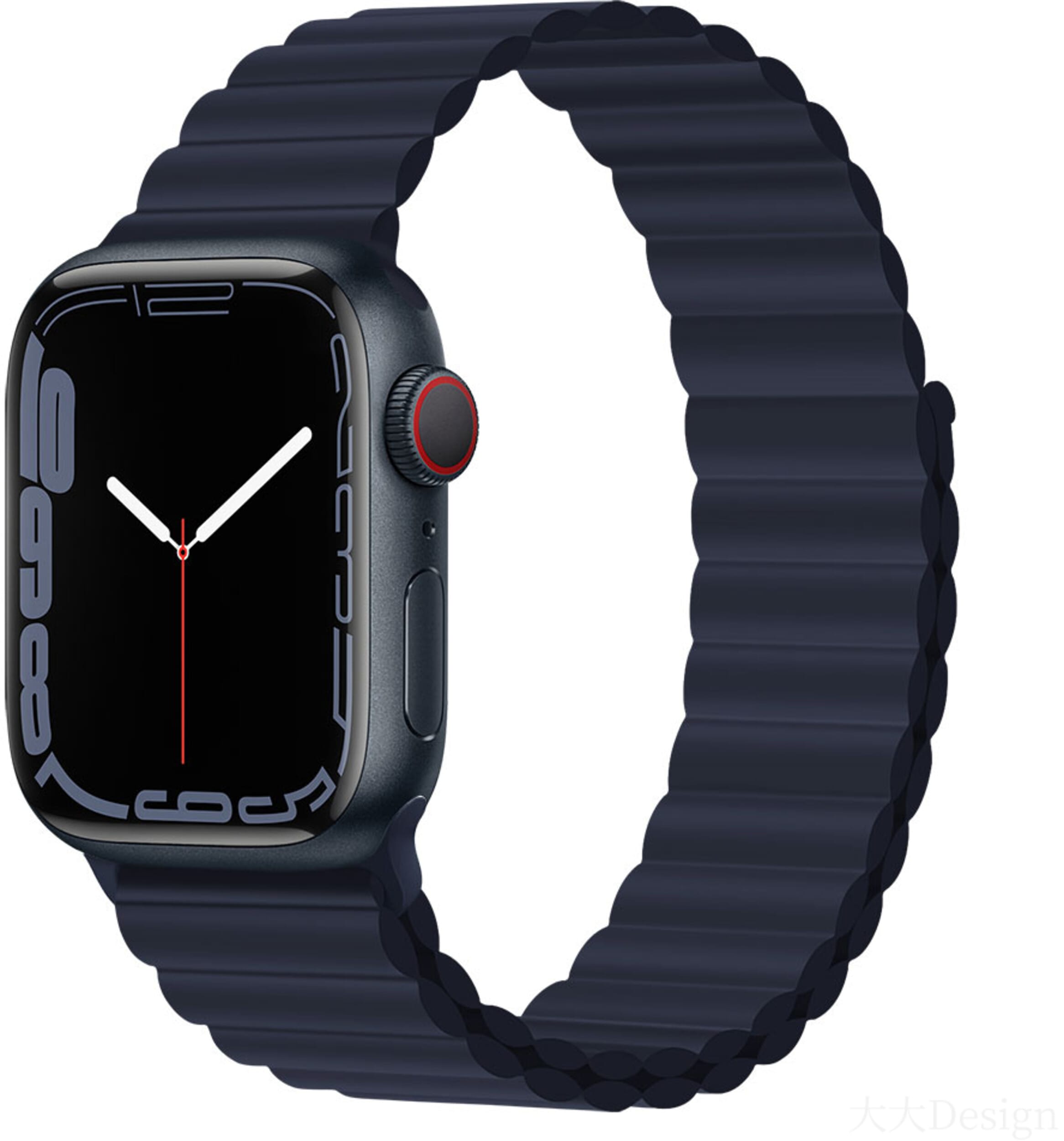 Devia Sport3 Silicone Magnet Watch Band (Watch 49/46/45/44/42mm) - Mørke blå