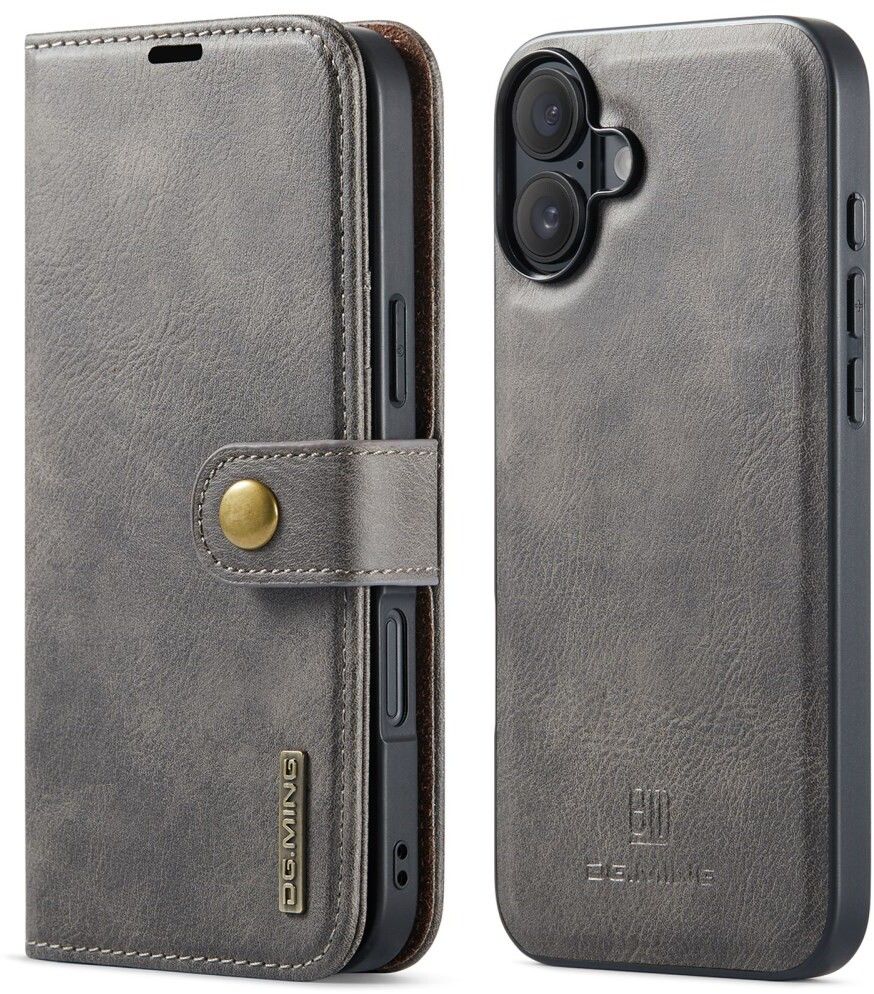 DG Ming avtakbar lommebok (iPhone 16) - Grå