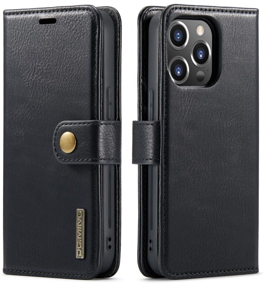 DG Ming avtakbar lommebok (iPhone 16 Pro) - Svart