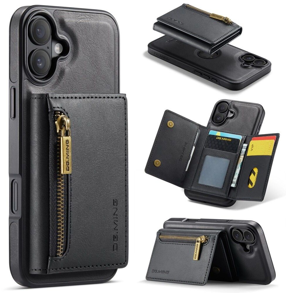 DG Ming M5 avtakbart kortdeksel (iPhone 16) - Svart