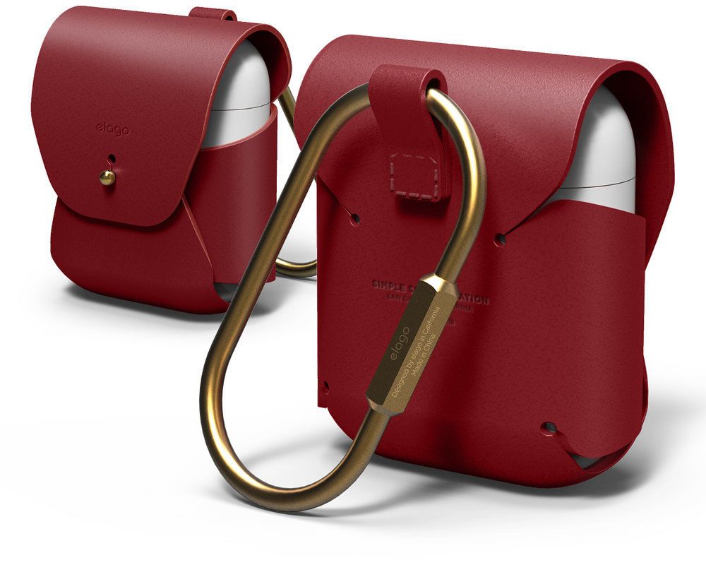 Elago AirPods Leather Case for AirPods Case - Röd