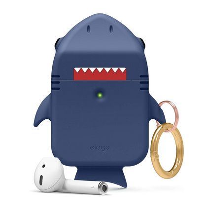 Elago AirPods Shark Design Case (Apple AirPods 1/2) - Blå