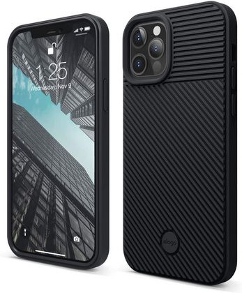 Elago Cushion Case (iPhone 12/12 Pro) - Svart