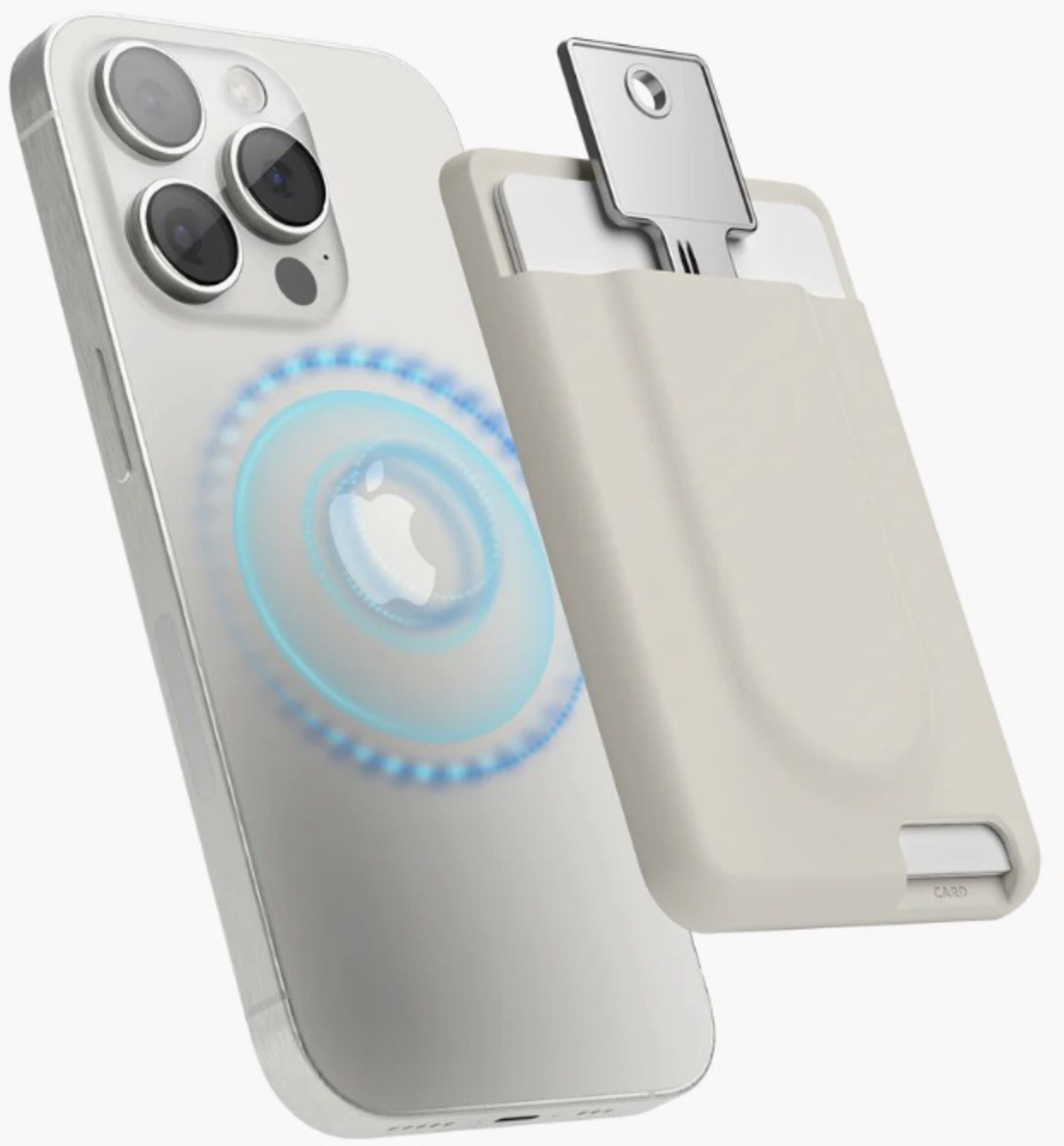 Elago Key MagSafe Silikonkortlomme - Beige