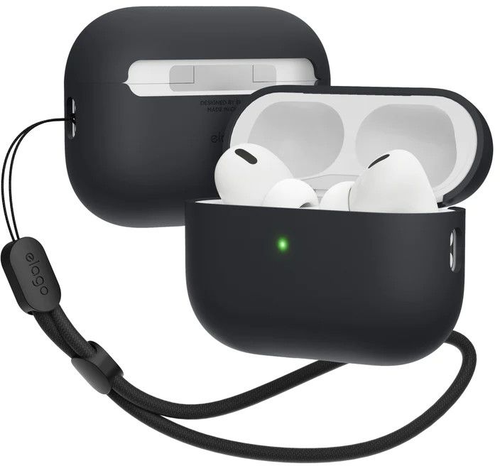Elago Liquid Hybrid Case Nylon Lanyard (AirPods Pro 2) - Svart