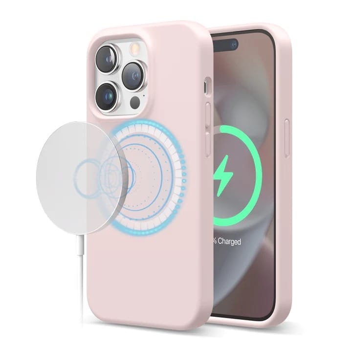 Elago MagSafe silikondeksel (iPhone 14) - Lyserosa