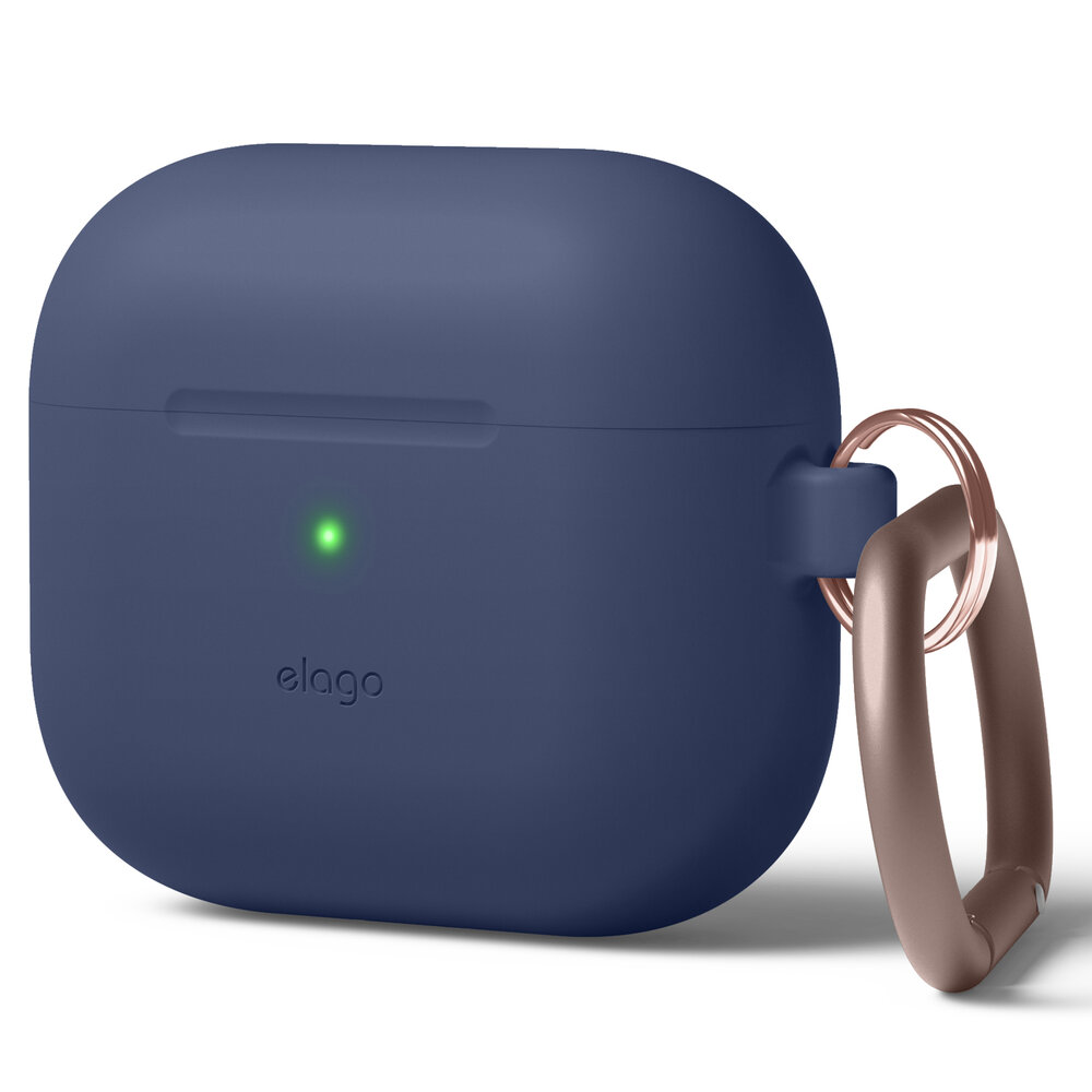 elago - Eske for ladeboks for tådløse ørepropper - premiesilikon - jean indigo - for Apple AirPods (3. generasjon)