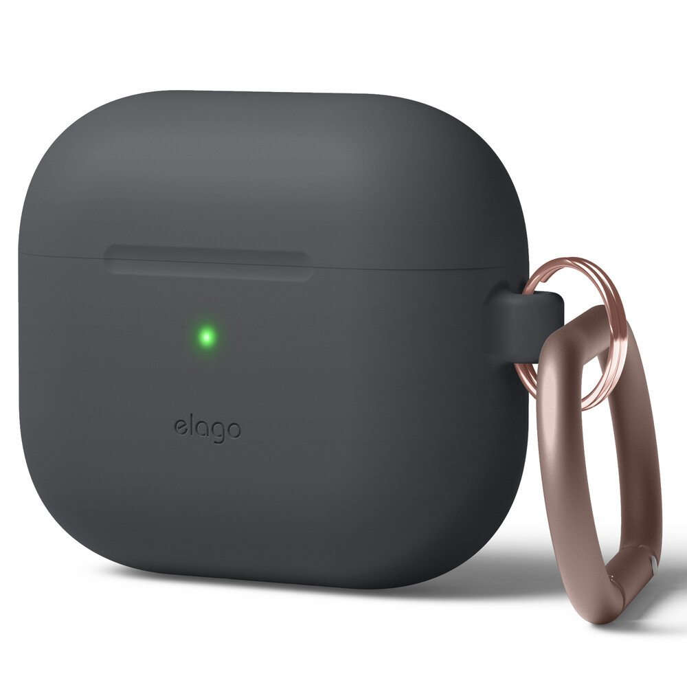 elago - Eske for ladeboks for tådløse ørepropper - premiesilikon - mørk grå - for Apple AirPods (3. generasjon)