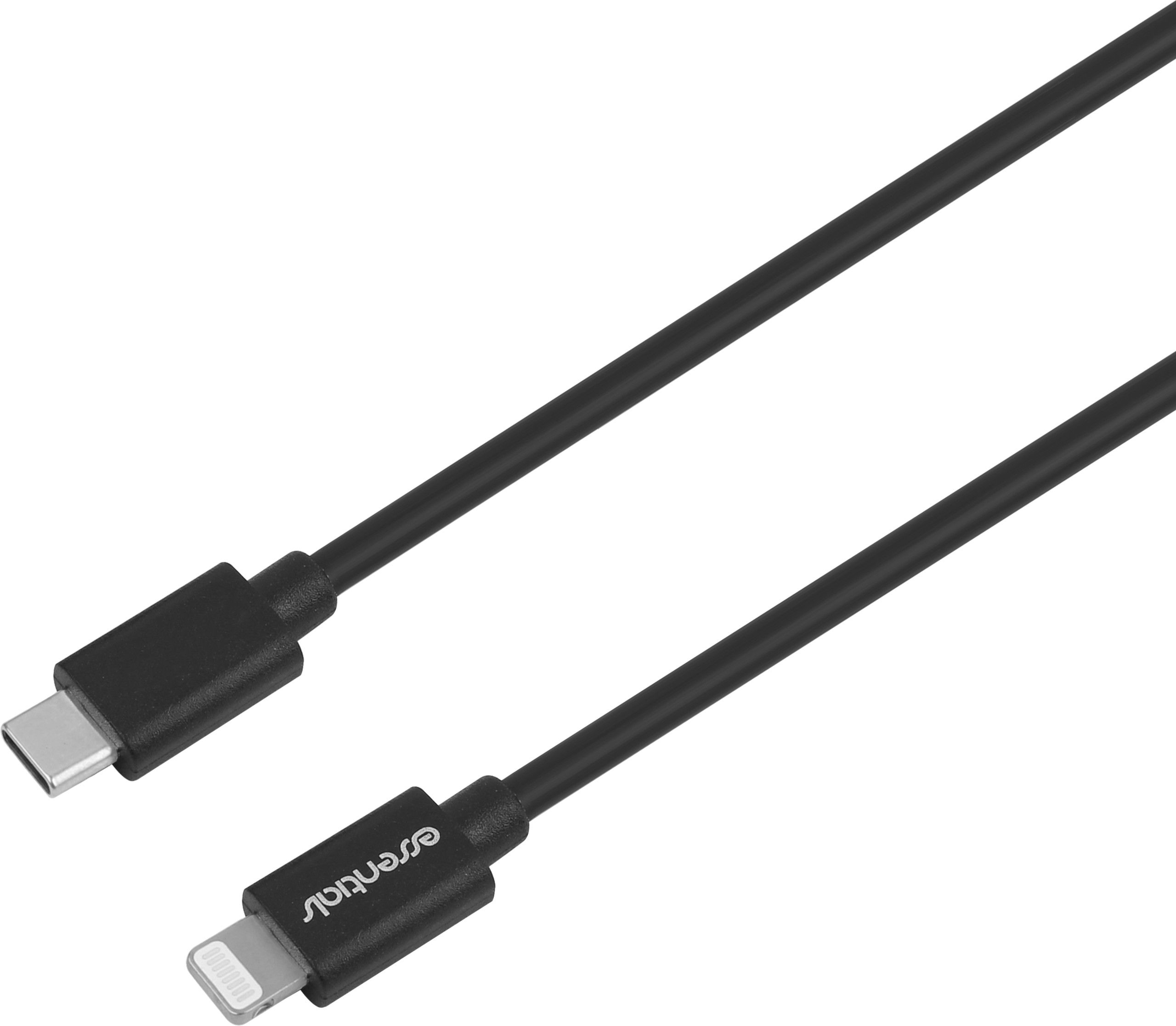 Essentials USB-C til Lightning Cable MFI - Svart 20 cm