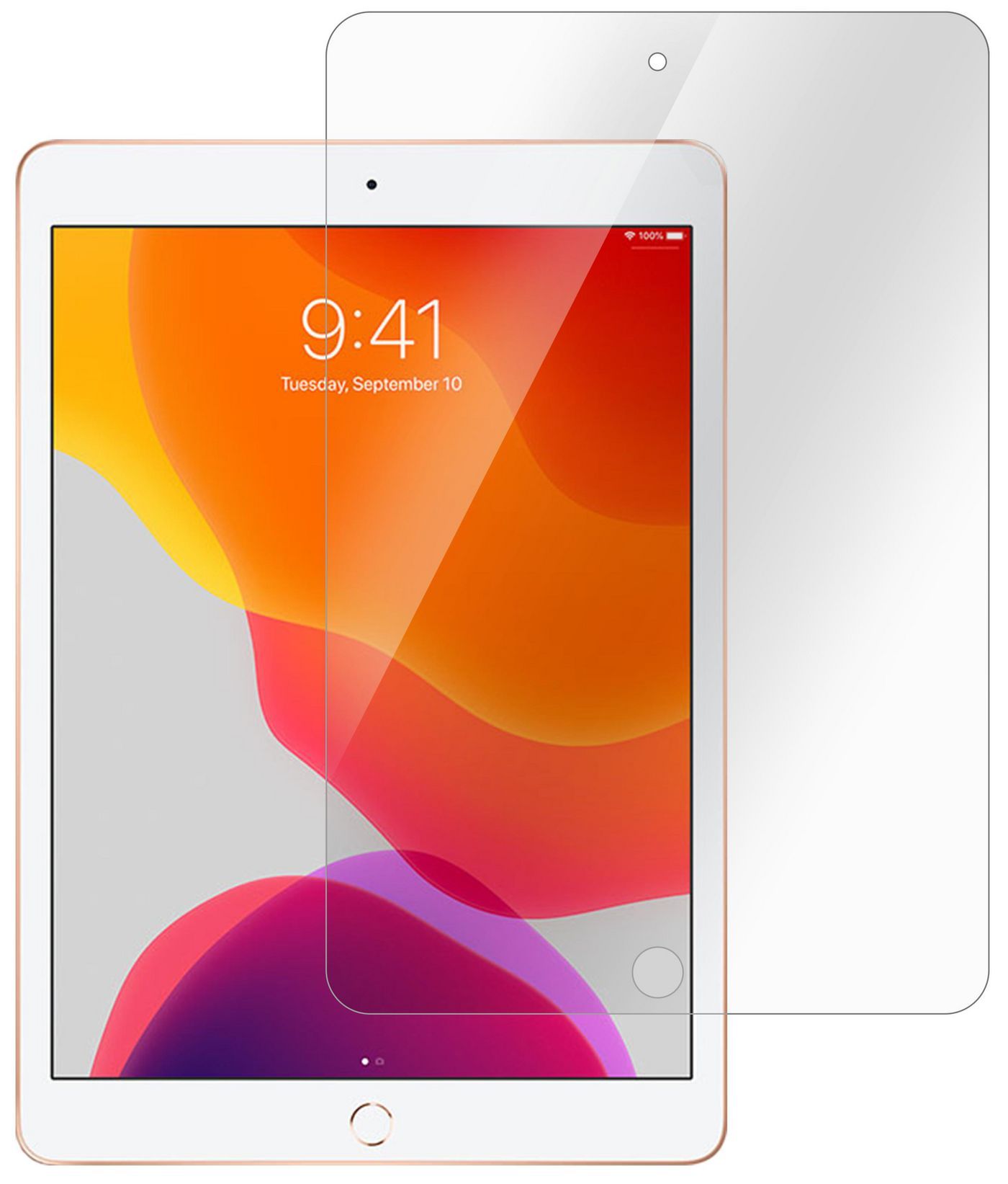 eSTUFF Titan Shield - Skjermbeskyttelse for mobiltelefon - glass - 10.2 - for Apple 10.2-inch iPad (7. generasjon, 8. generasjon, 9. generasjon)