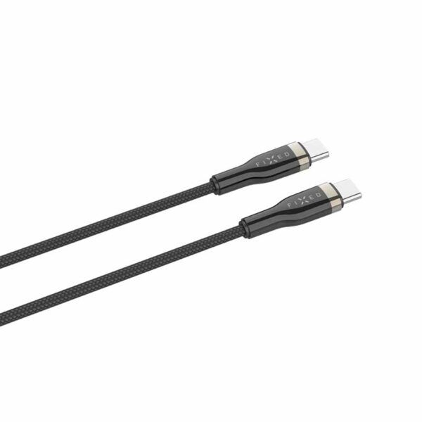 FIXED METAL series 100W USB-C/C braided cable 0.5m Black