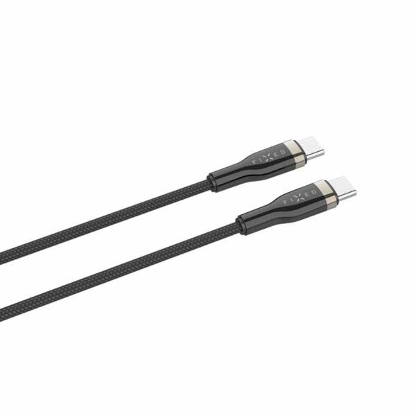 Fast flettet serie USB-C/USB-C-kabel 100W - 2 meter svart