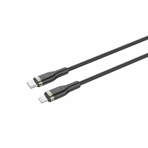 FIXED METAL series USB-C/Lightning MFI cable 0.5m Black