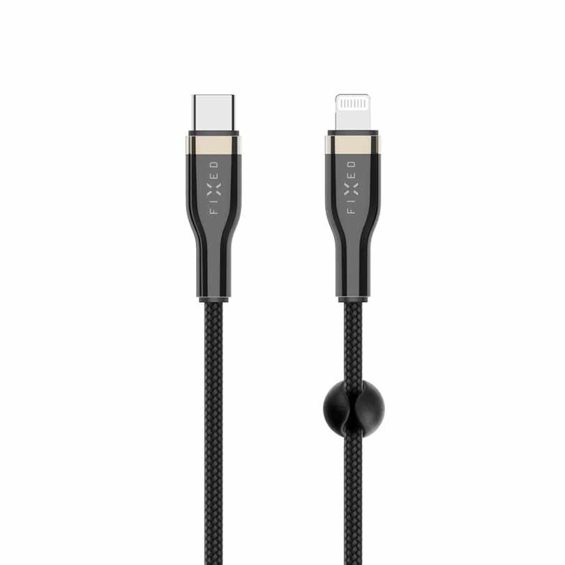 Fast flettet serie USB-C/Lightning-kabel - 1,2 meter hvit