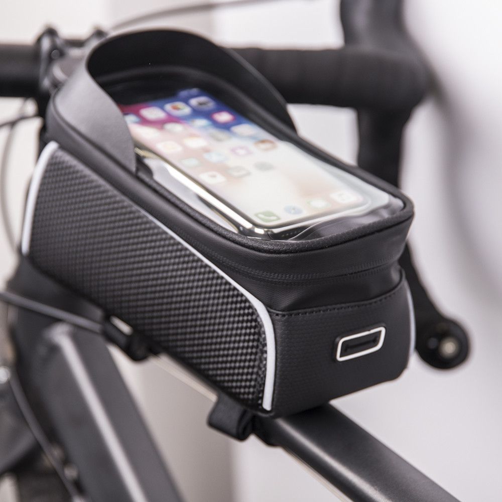 Forever Bike Frame Bag med skjermet telefonholder - holder