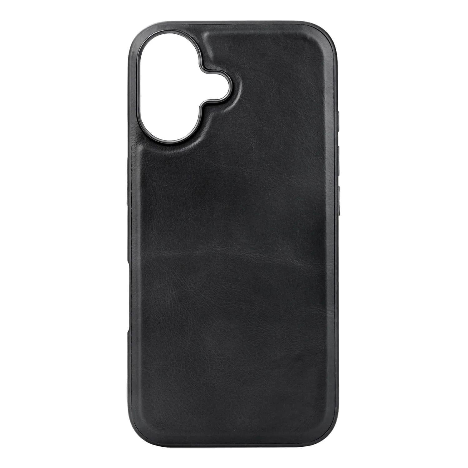 Buffalo Back cover Leather Magseries iPhone 16 Black
