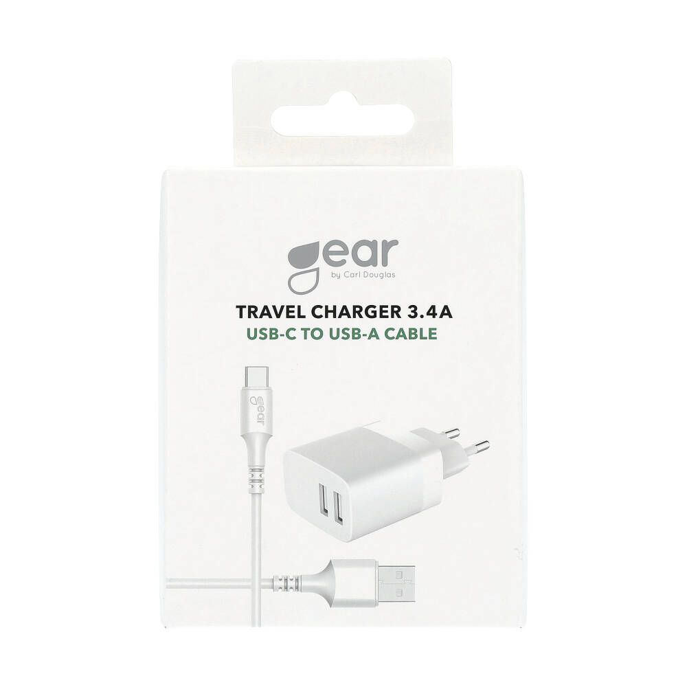 Gear Lader 2 x USB-A 3,4A + USB-C-kabel