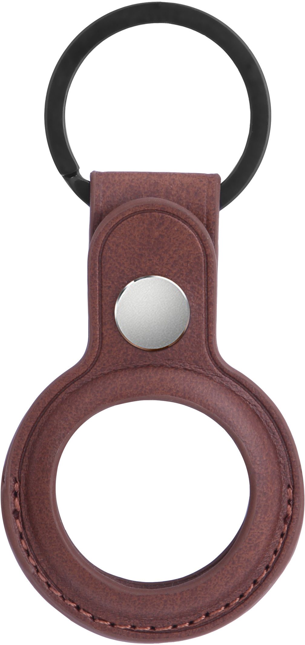 Onsala AirTag holder med nøkkelring - Brun