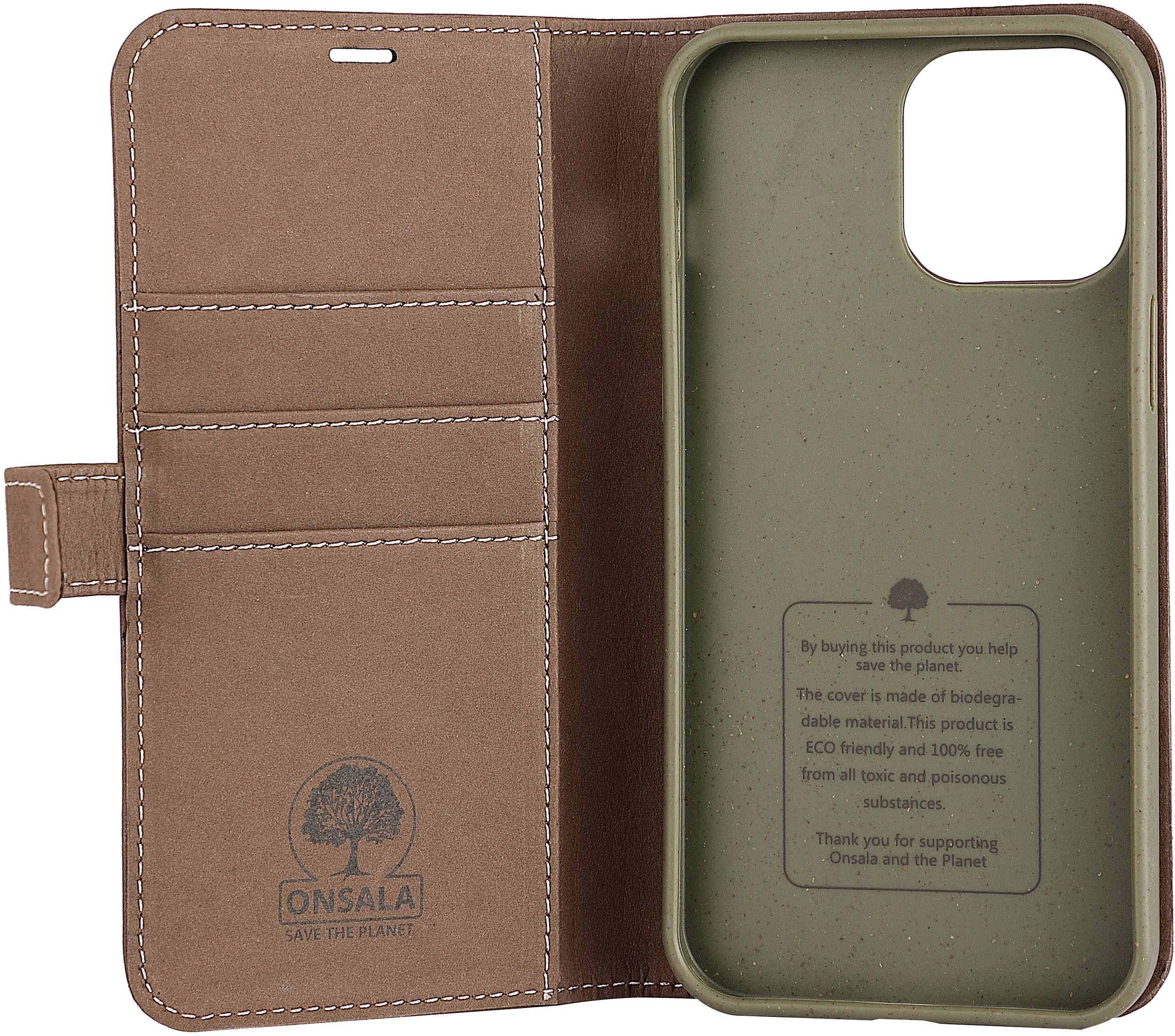 Onsala Eco Wallet (iPhone 13 Pro Max) - Mørkebrun