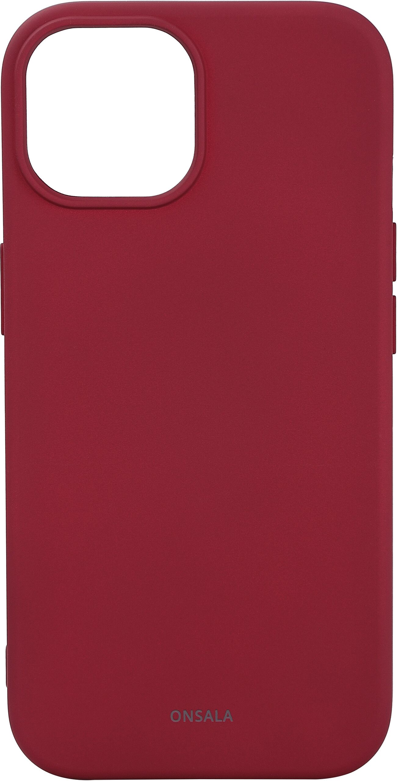 ONSALA Phone Case with Silicone Feel MagSeries Deep Red - iPhone 15