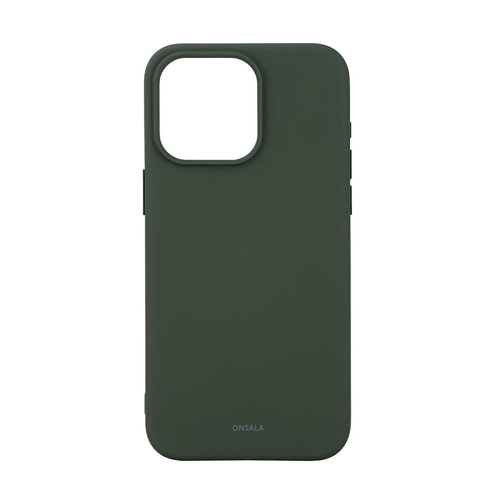 ONSALA Phone Case with Silicone Feel MagSeries Olive Green - iPhone 15 Pro Max
