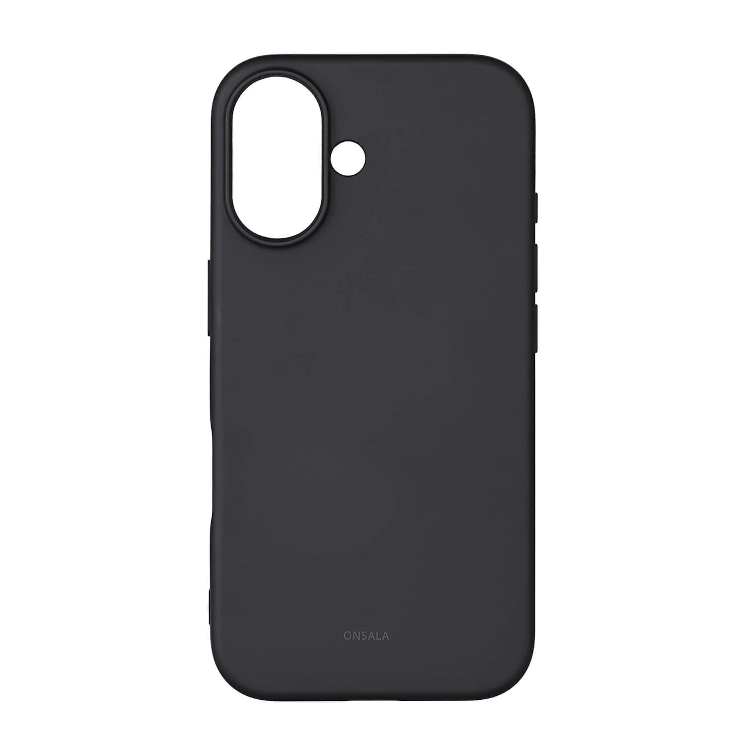 Onsala MagSeries Silicone Case (iPhone 16) - Svart