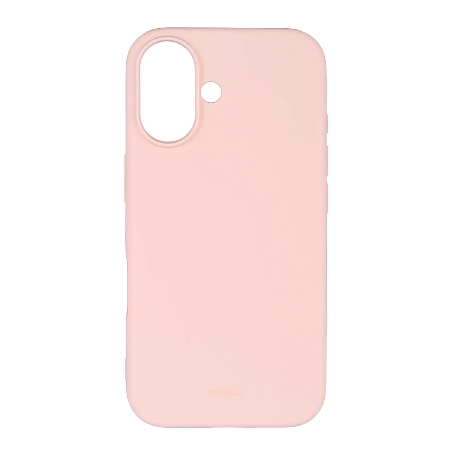 ONSALA Phone Case with Silicone Feel Chalk Pink - iPhone 16