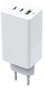 GEAR Charger GAN 220V 2xUSB-C + 1xUSB-A PD 45W + 18W + 3A (total 65W) White