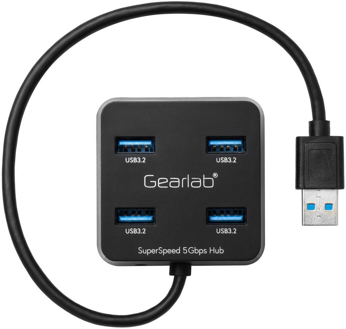 Gearlab 4-porters USB-A-hub med USB-A-kabel