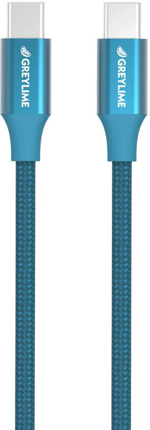 Greylime flettet USB-C til USB-C 60W - Blå 1 meter