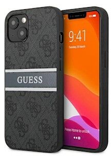 Guess 4G Stripe-deksel (iPhone 13/13 Pro) - Svart