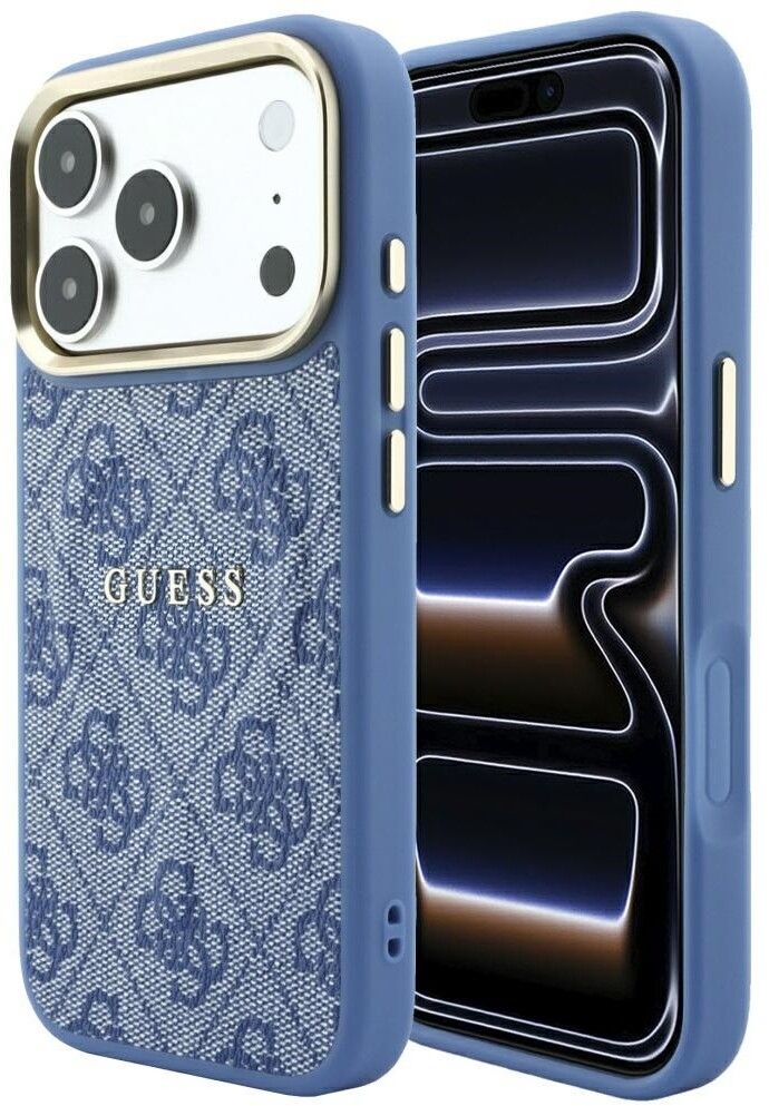 Guess Embossed 4G Classic MagSafe Case (iPhone 17 Pro Max/18 Pro Max) - Blå