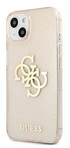 Guess Glitter 4G Big Logo Deksel (iPhone 13 mini) - Hvit