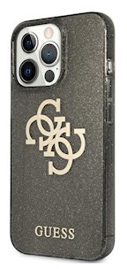 Guess Glitter 4G Big Logo Deksel (iPhone 13/13 Pro) - Svart