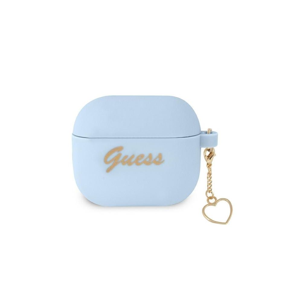 Guess Silicone Heart Charm Cover (AirPods 3) - Blå