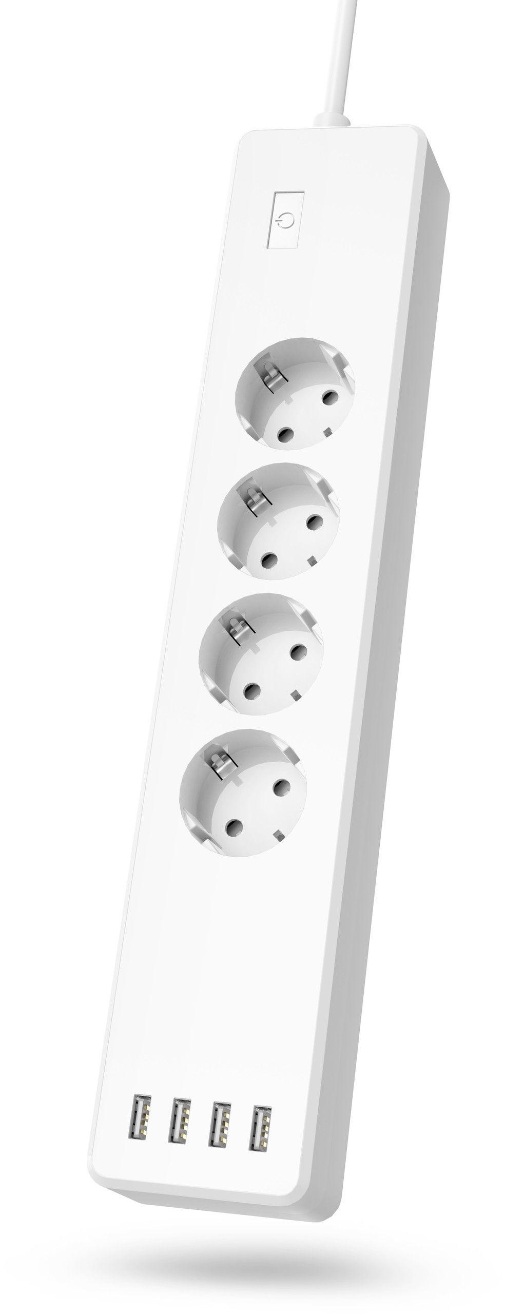 Hama 4-veis WiFi-strømuttak med overspenningsvern