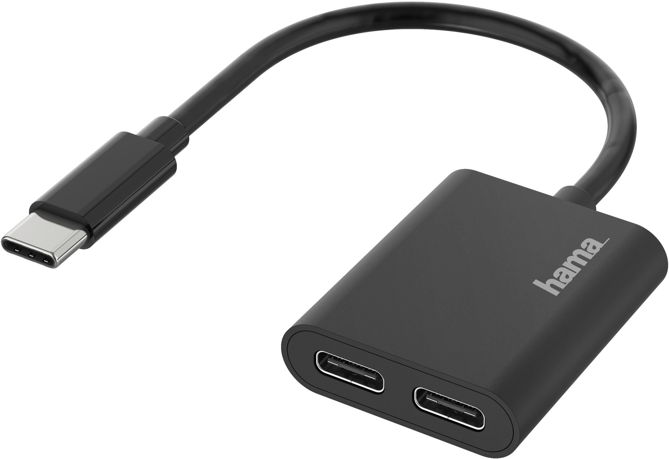 Hama USB-C 2-i-1 lyd-/ladeadapter