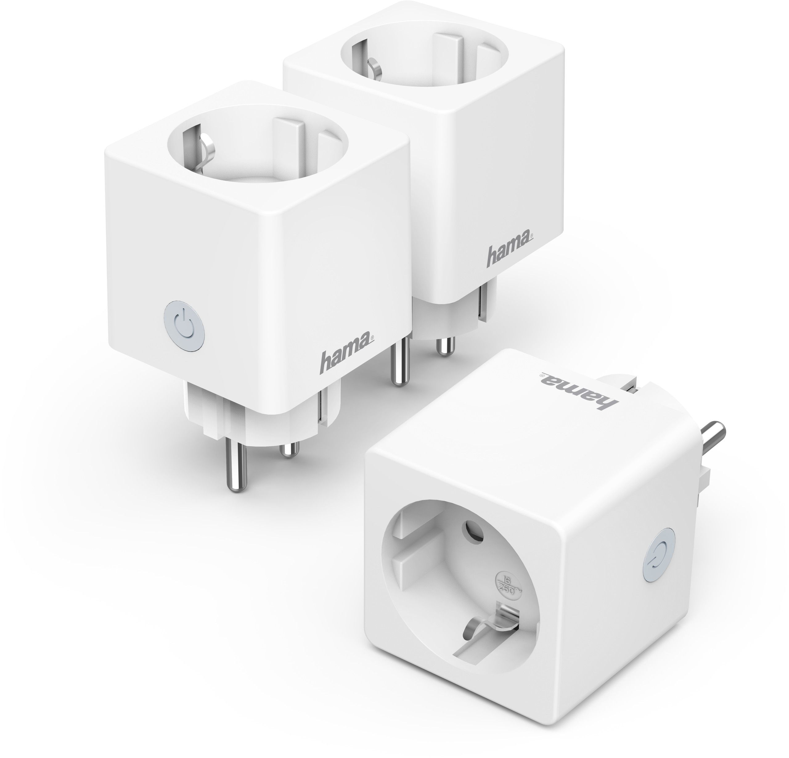 Hama WiFi Socket - Smartplugg - trådløs - Wi-Fi - 2.4 Ghz - hvit (en pakke 3)