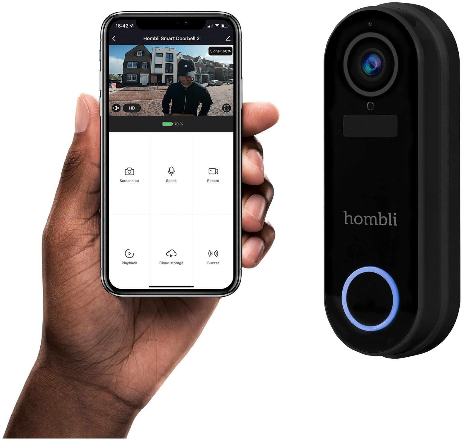 Hombli Smart ringeklokke 2 - Svart