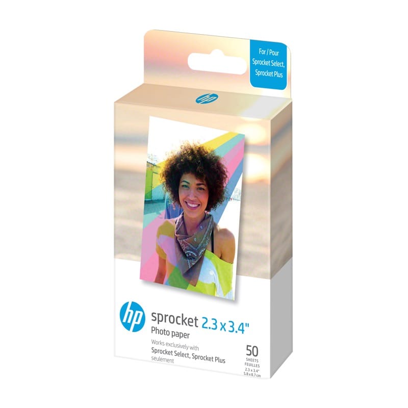 HP fotopapir Sprocket Select Zink 5,8x8,6cm 50 ark