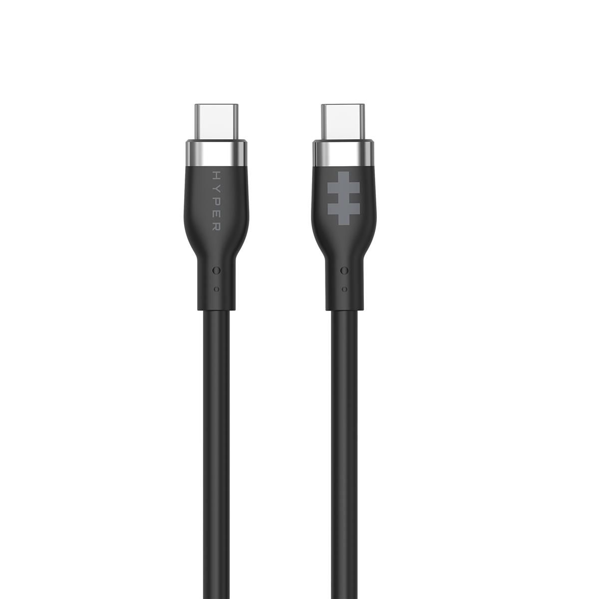 Hyper Hyperjuice Silikon USB-C til USB-C-kabel - Hvit/1 meter