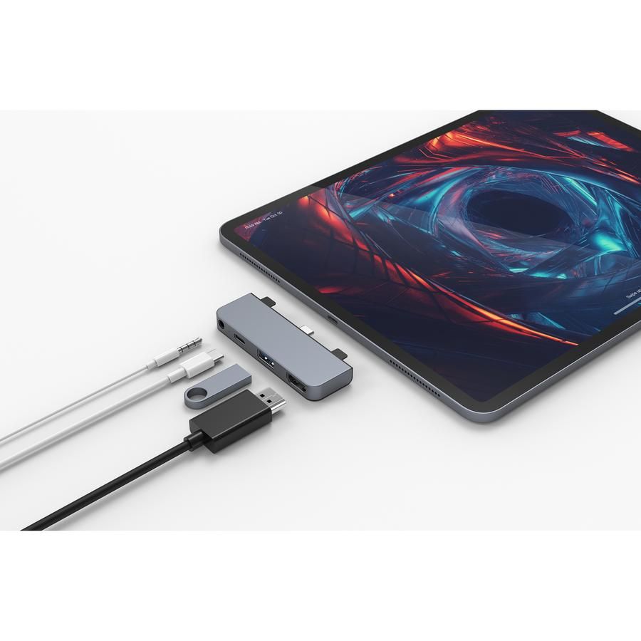 HyperDrive 4-in-1 USB-C Hub (iPad Pro) - Sølv
