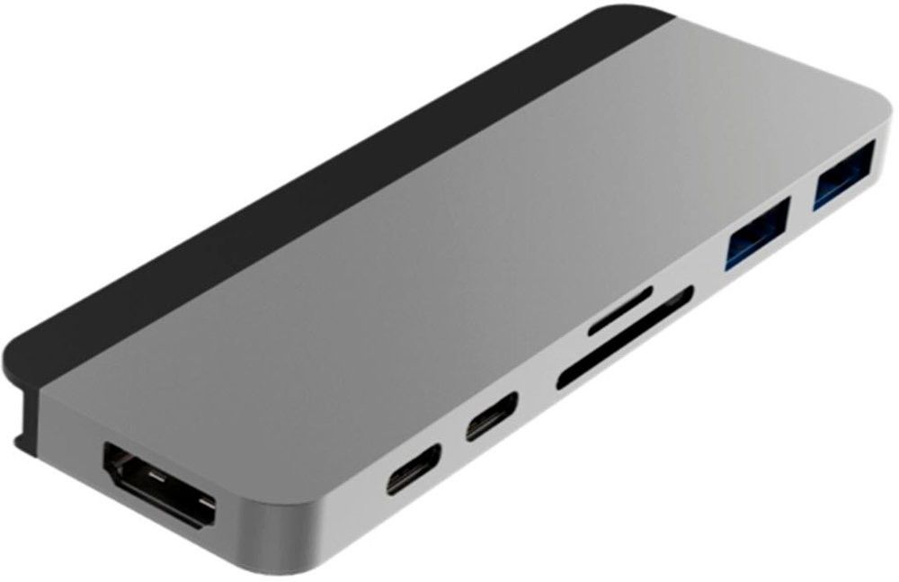 HyperDrive New Duo 7-in-2 - USB-C Hub - Grå