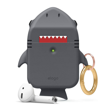 Elago AirPods Shark Design Case (Apple AirPods 1/2) - Gray