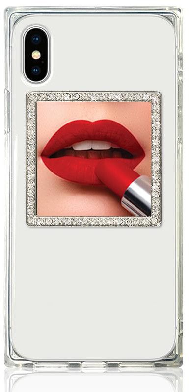 iDecoz Phone Mirror - Crystals - Sølv