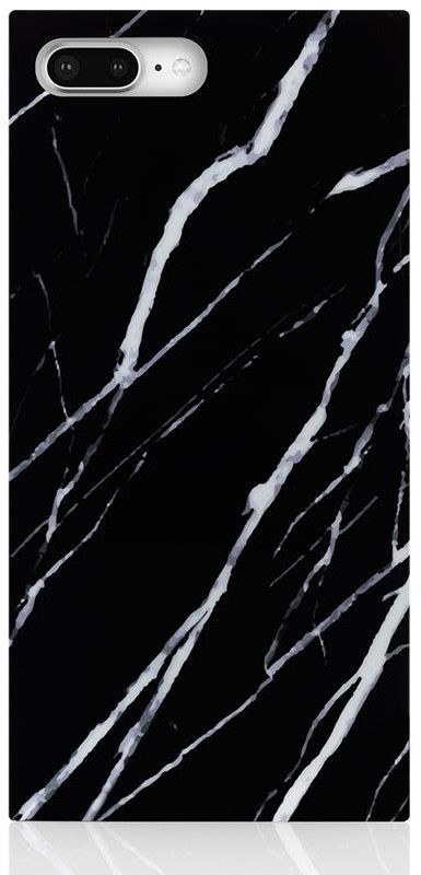 iDecoz Square Case - Marmor (iPhone 8/ Plus) - Svart
