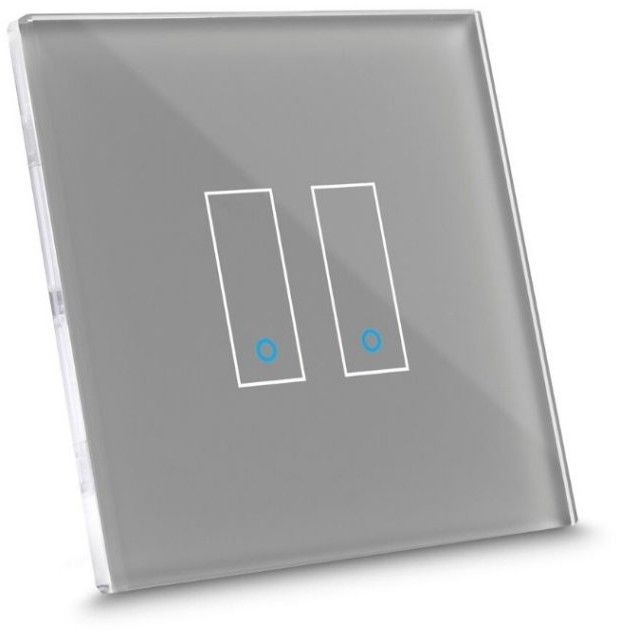 iotty Smart Switch Frontpanel for dobbel effektbryter - Gray
